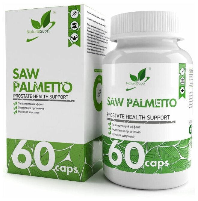 Natural Supp Saw palmetto 60 caps