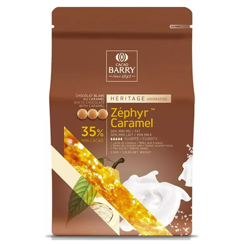 Cacao Barry Шоколадные капли Zephyr Caramel, 2500 г