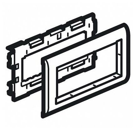 Суппорт/Рамка 6 модулей Mosaic для крышки 110 мм METRA 638088 Legrand белый