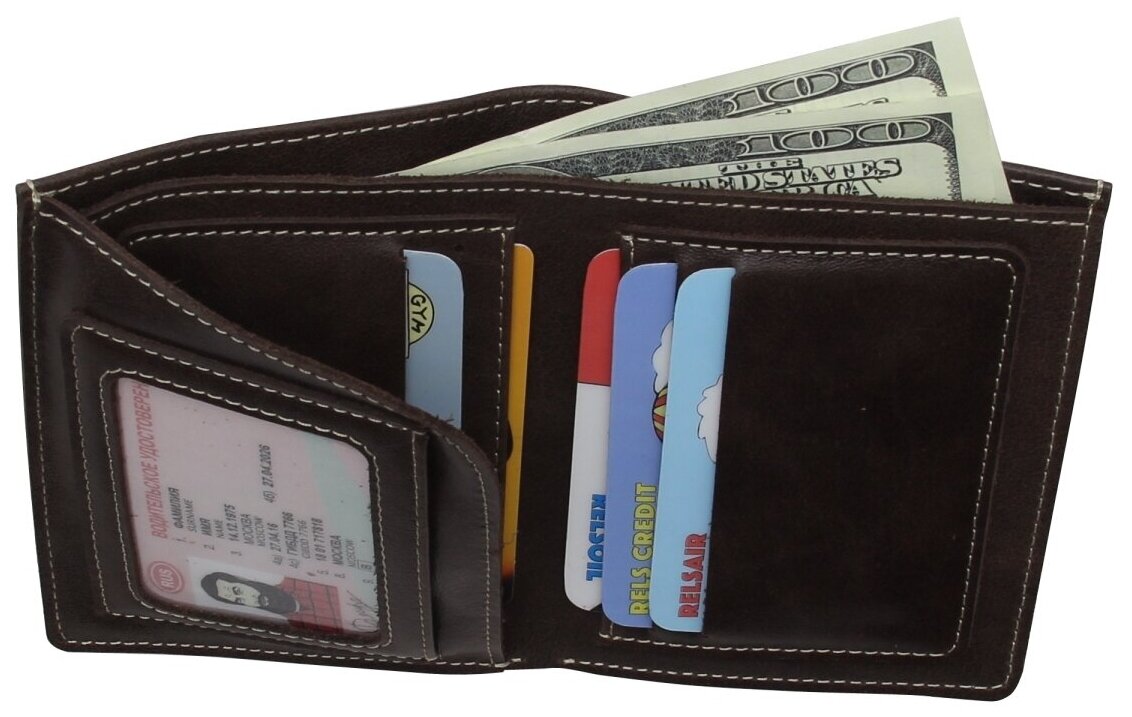 Обложка для автодокументов RELS, коричневый — фото 1