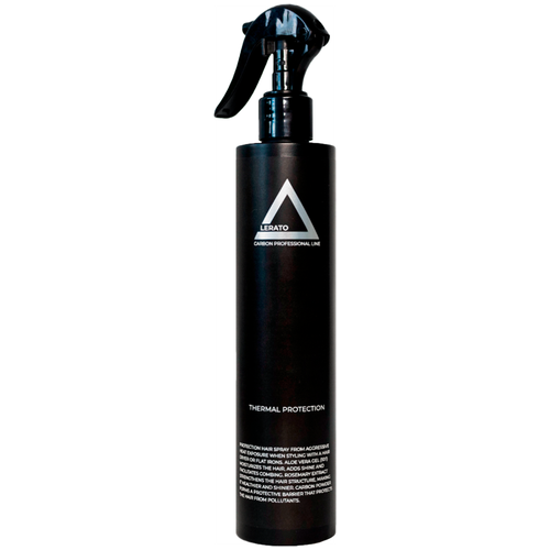 Угольный спрей-термозащита для волос, Lerato Carbon Protective Spray, 300 мл угольная маска для волос страдающих от химических процедур и стресс факторов lerato carbon mask 300 мл