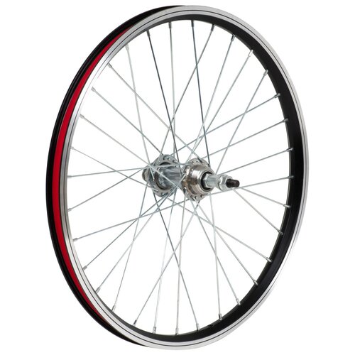 фото Колесо 20" заднее 28 отв., под трещетку (колесо 20" заднее,двойной алюм.обод 32 отв., втулка на пром подшип сталь, гайка, под трещетку) felgebieter