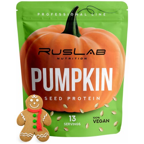 PUMPKIN SEED PROTEIN-протеин тыквенный, растительный протеин, веганский протеин, без ГМО (416 гр), вкус имбирный пряник