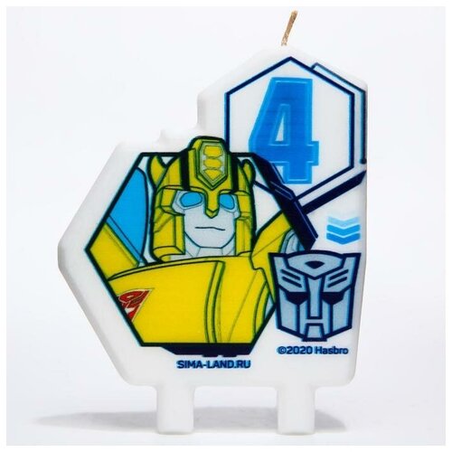 Свеча в торт цифра 4 Трансформеры 267₽