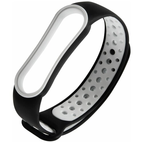 Aксессуар Ремешок Red Line для Xiaomi Mi Band 5 Black-White УТ000022628 aксессуар ремешок red line для xiaomi mi band 5 silicone transparent black ут000022690