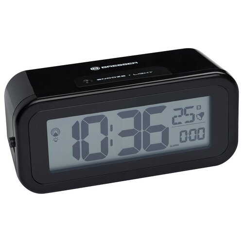 Часы Bresser MyTime Amber, черные метеостанция bresser mytime travel alarm clock