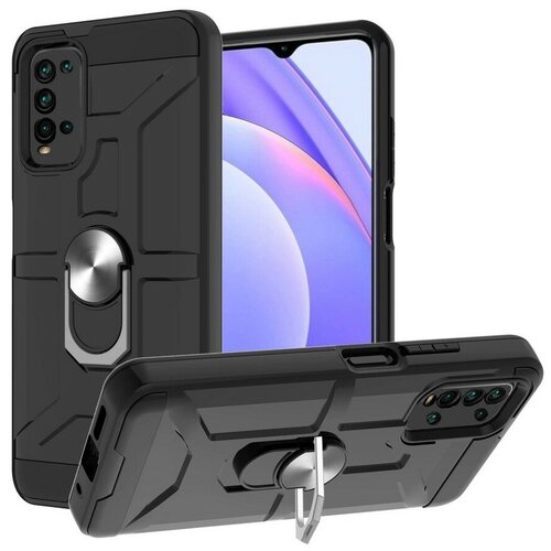 Противоударная накладка Armor Case с кольцом для Xiaomi Poco M3 черный