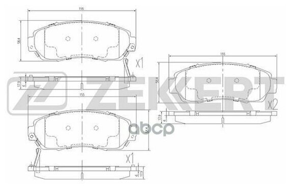 Колодки Торм. Диск. Передн. Honda Cr-V Iii Iv 07- Zekkert арт. BS1882