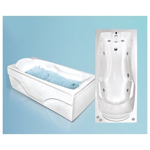 Ванна ALTBACH серия BACH Исланд 170х77 с гидромассажем, многоцветной подсветкой на каркасе