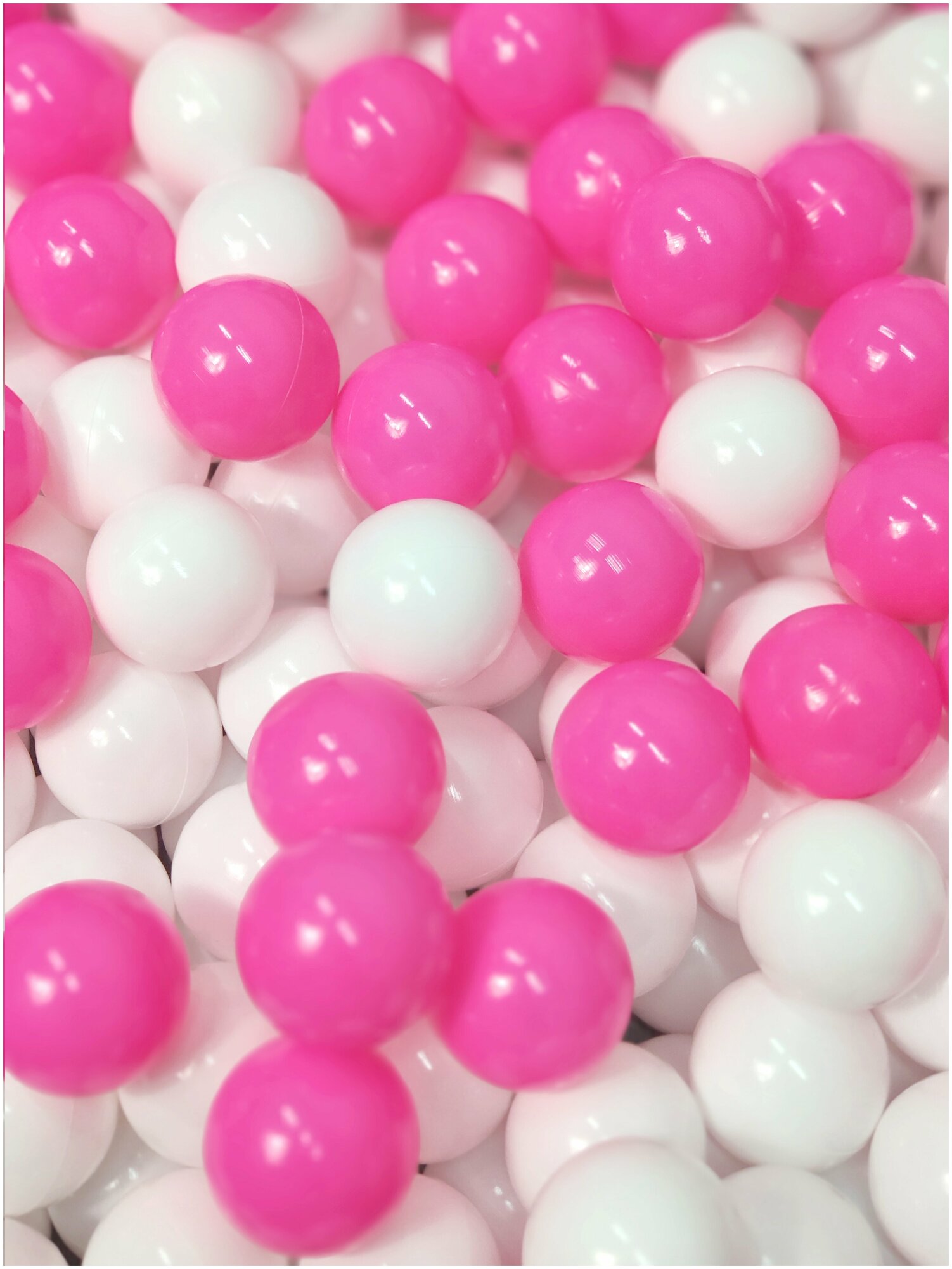 Комплект шариков Hotenok Карамелька (150 шт: розовый и белый) для сухого бассейна, sbh131-150 - фотография № 2