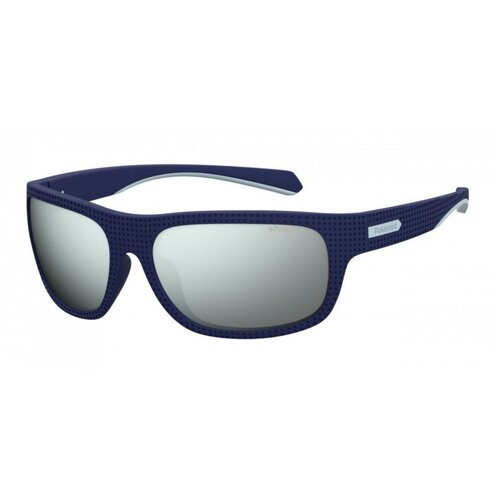 фото Солнцезащитные очки polaroid, прямоугольные, оправа: пластик, поляризационные, градиентные, для мужчин, синий