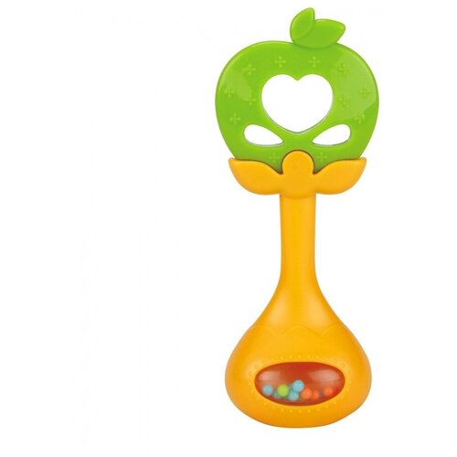 Игрушка погремушка-прорезыватель HAUNGER Яблочко 6*3*15 см/ игрушка в подарок мальчику и девочке