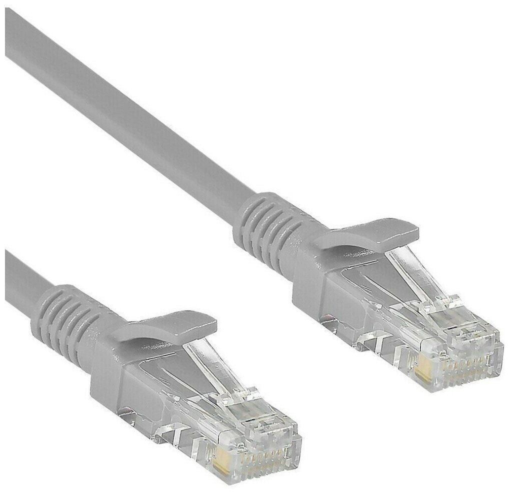 Патч-корд ExeGate UTP-RJ45-RJ45-5e-10M-GY (EX169510RUS)