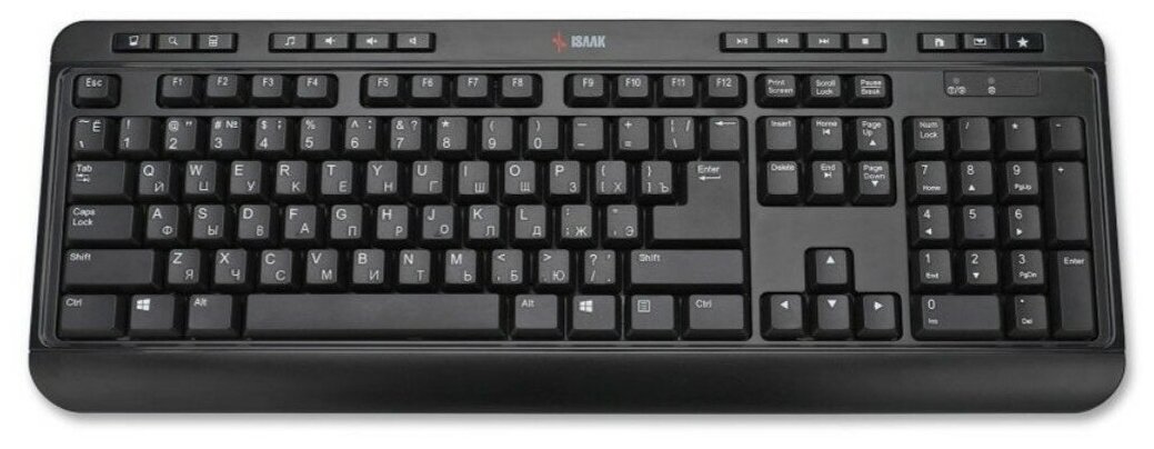 Клавиатура ISAAK KP-07 проводная, черная