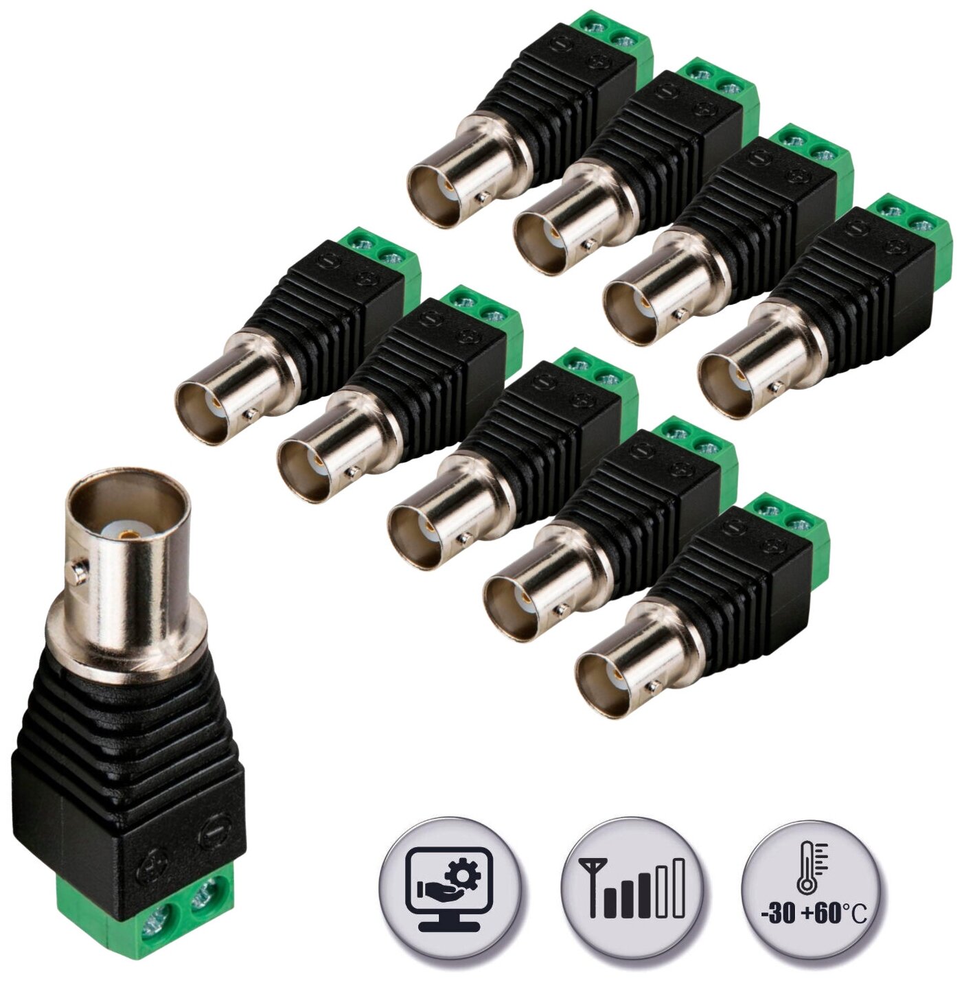 Разъем гнездо BNC (мама) с клеммной колодкой 10 шт
