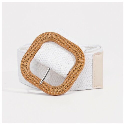 фото Ремень жен 10-07-07-01, 5,0*0,3*100 см, без винта, пряжка пластик, белый noname