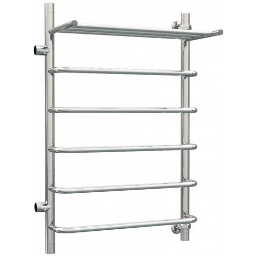 Водяной полотенцесушитель Роснерж Скоба L102101 70x50 с полкой и боковым подключением 400, левый