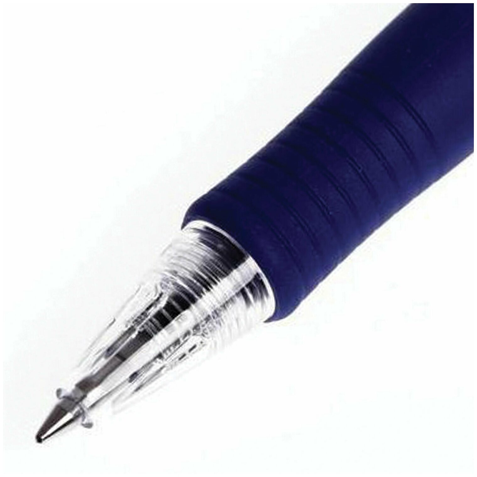 Ручка шариковая Pilot масляная автоматическая Super Grip, 0,7 мм, линия 0,32 мм, резиновый упор, синяя (BPGP-10R-F, М)