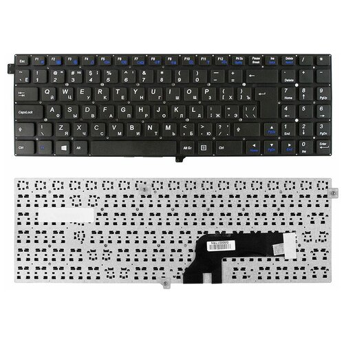 Клавиатура для ноутбука Clevo W550EU W550EU1 Г-образный Enter Черная без рамки PN MP-12C96GB-430W 111400₽