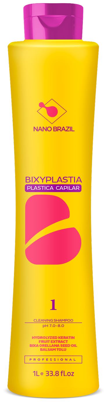 Шампунь для кератинового выпрямления и восстановления волос Bixyplastia Cleaning Shampoo 1 шаг, 1000 мл