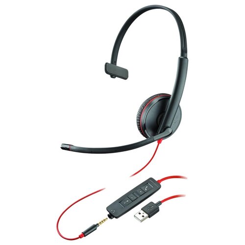 Гарнитура проводная Plantronics BlackWire C3215 USB-A 209746-201 монокож 1125700₽
