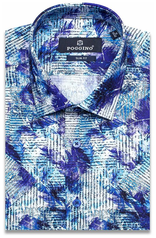 Рубашка POGGINO, размер (52)XL, синий