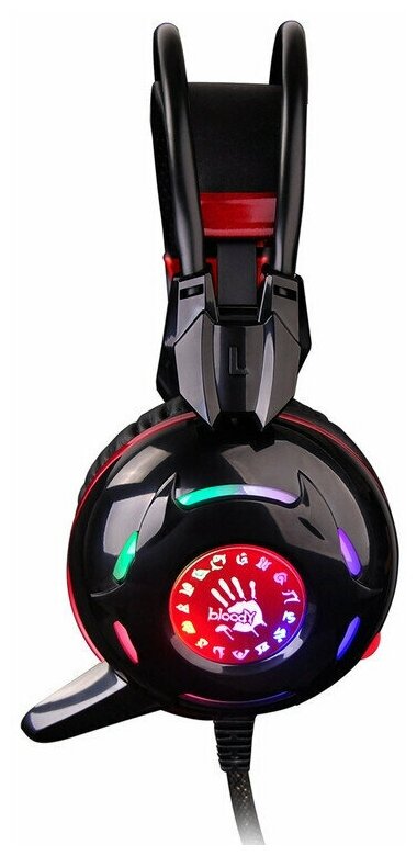 Наушники A4 Bloody G300 игровые, с микрофоном, черно-красный