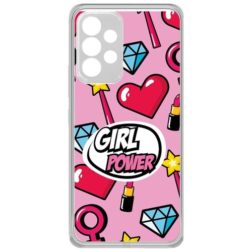 Чехол-накладка Krutoff Clear Case Женский день - Girl Power для Samsung Galaxy A33 (A336) чехол накладка krutoff clear case женский день пурпурные сердца для samsung galaxy a33 a336