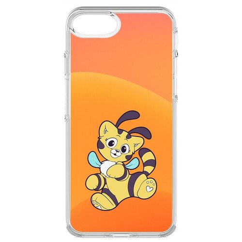 Чехол-накладка / чехол для телефона / Krutoff Clear Case Хаги Ваги - Кошка-Пчёлка для iPhone SE 2020