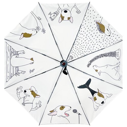 Двухслойный складной зонт-автомат Goodzont 26 Бультерьер