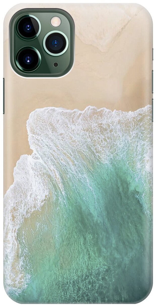 Силиконовый чехол на Apple iPhone 11 Pro Max / Эпл Айфон 11 Про Макс с рисунком "Лазурное море и песок"
