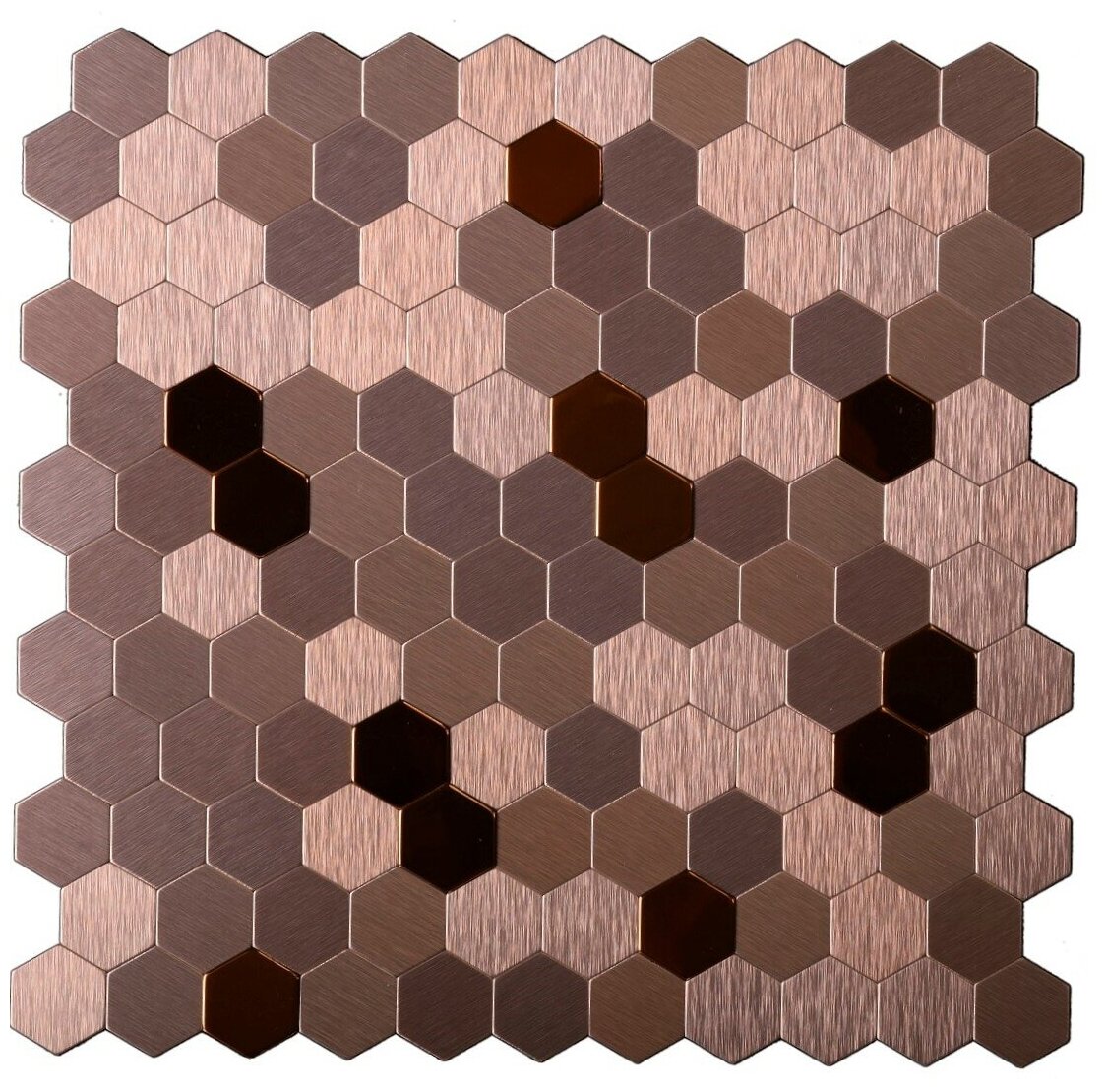 Плитка мозаика GLOBALGRES алюминий бежево-золотой микс 26,6Х26,2 см.