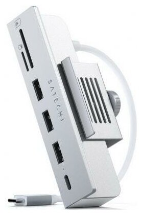 USB-C-концентратор Satechi Aluminum USB-C Clamp Hub для 24 iMac - Silver Цвет серый космос