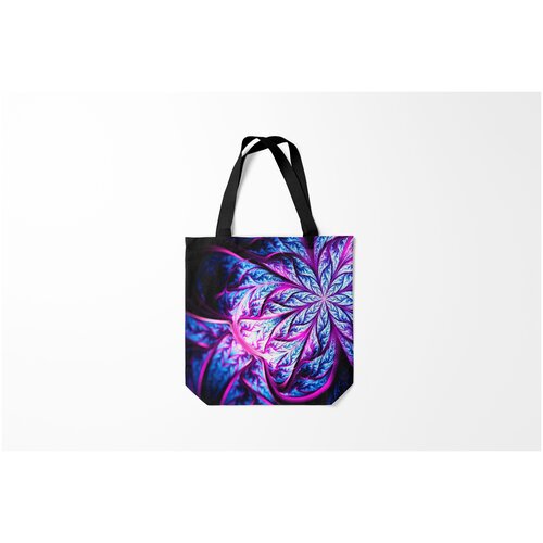 фото Сумка-шоппер / 40х40 см / неоновые принты / разные fractal collection burnettie