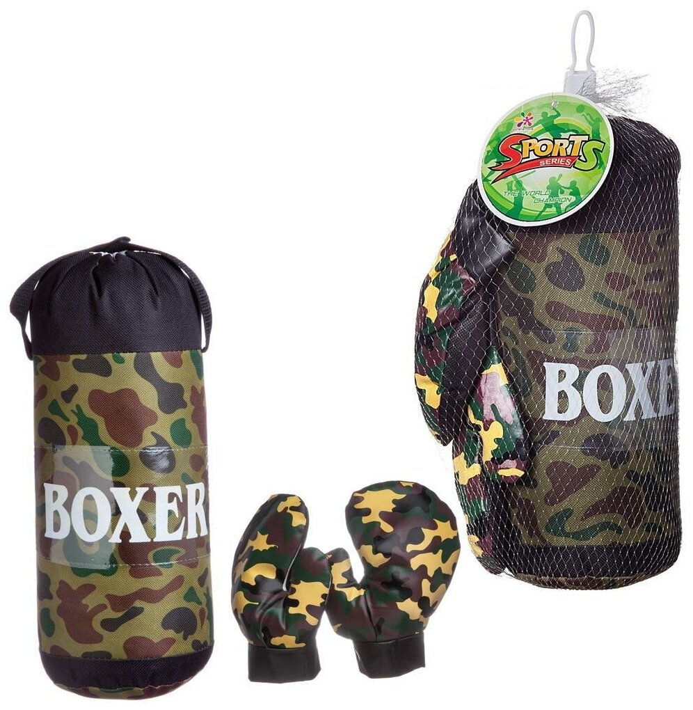 Боксерский набор, груша, перчатки, 17x17x34см 9105