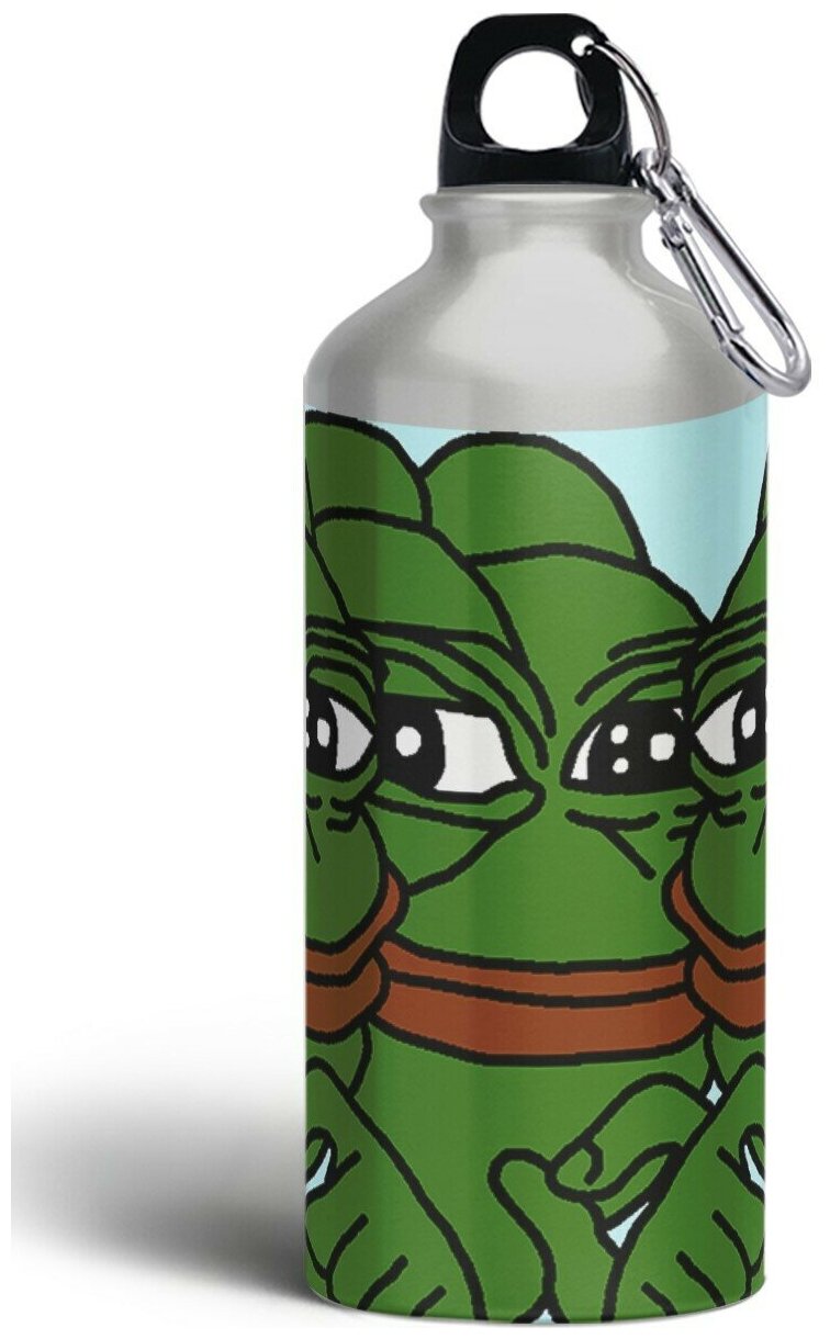 Бутылка спортивная/туристическая фляга мемы пепе pepe - 5342 Ф