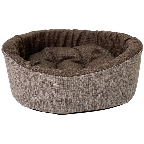 Лежанка HOMEPET Жаккард Wool №4 для домашних животных, коричневый 64 см х 50 см х 21 см