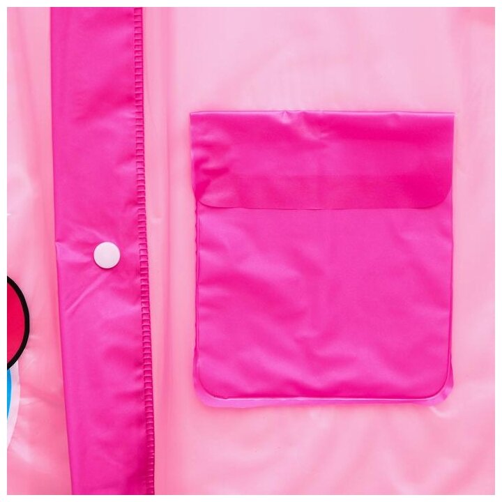 Дождевик Сима-ленд, демисезонный, для девочек, размер S(92-98), розовый - фотография № 2