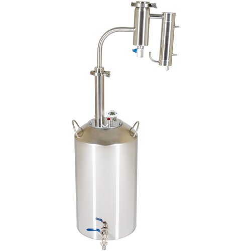 Самогонный аппарат дистиллятор Германия 2021 22 л разборный сухопарник с краном холодильник-трубчатый электронный термометр 1085000₽