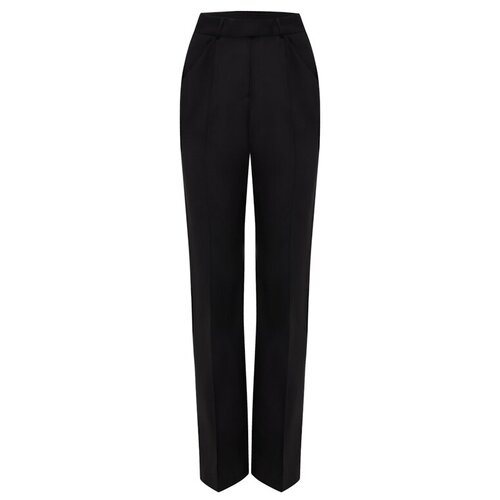 Брюки прямые SENOCHKINA, черный, S