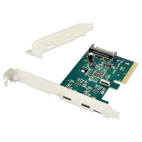 Контроллер PCI-Ex4 v3.0 (Asmedia ASM1142) 2 x USB 3.1 Gen2 Type-C | ORIENT AM-31U2PE-2C