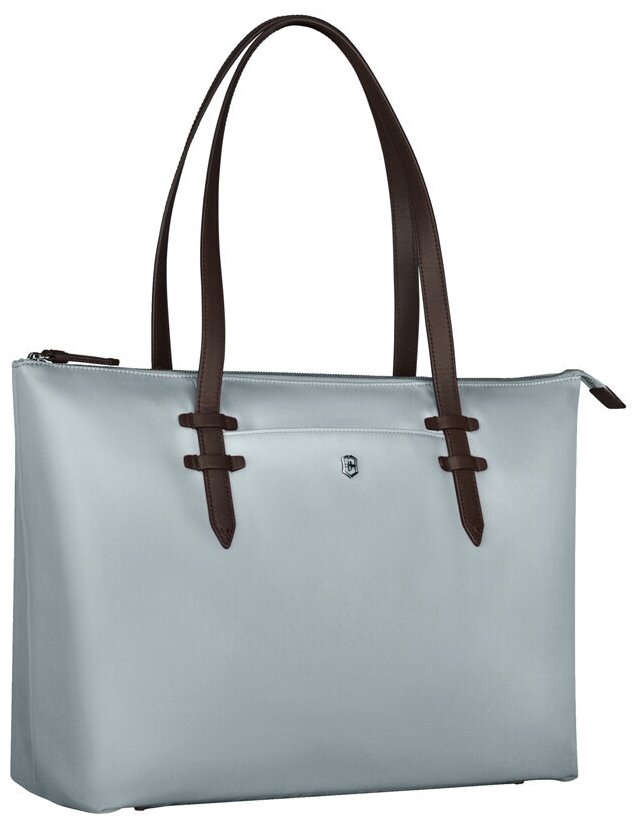 Сумка женская VICTORINOX Victoria Deluxe Business Tote, серо-синяя, 16 л - фотография № 3