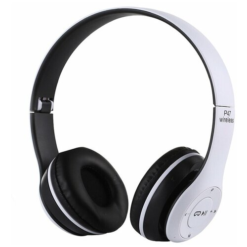 Беспроводные накладные наушники P47 Wireless С шумоподавлением со встроенным радио MP3 плеер Черный 52800₽