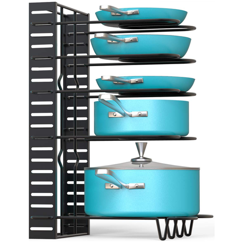 Органайзер стойка для сковородок, кастрюль, крышек 6 уровней. Подставка-держатель для сковородок.