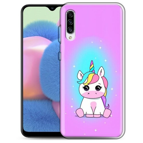 чехол книжка mypads для samsung galaxy a50 a30s a50s самсунг а50 а30s со шнурком черный Дизайнерский силиконовый чехол для Самсунг А50/А30s / Samsung Galaxy A30s Единорог