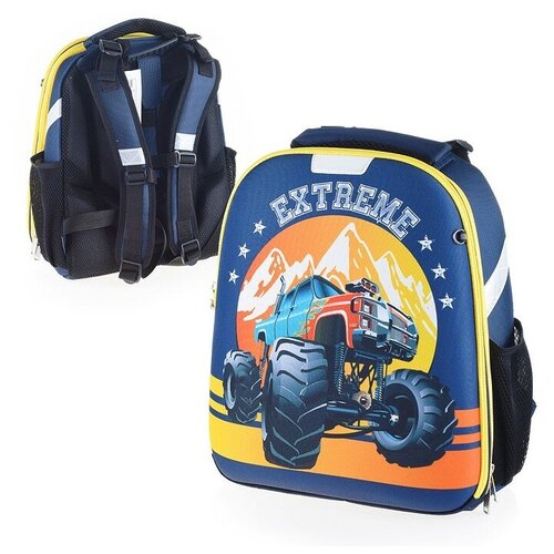 фото Рюкзак каркасный "extreme" формованный из полимеров, материал: нейлон, полиэстер, полноцветная печать, 2 отделения на молнии, 2 бегунка на каждой молнии, 2 боковых кармана, светоотражатели , жесткая эргономичная спинка; широкие, регулируемые по длине л centrum