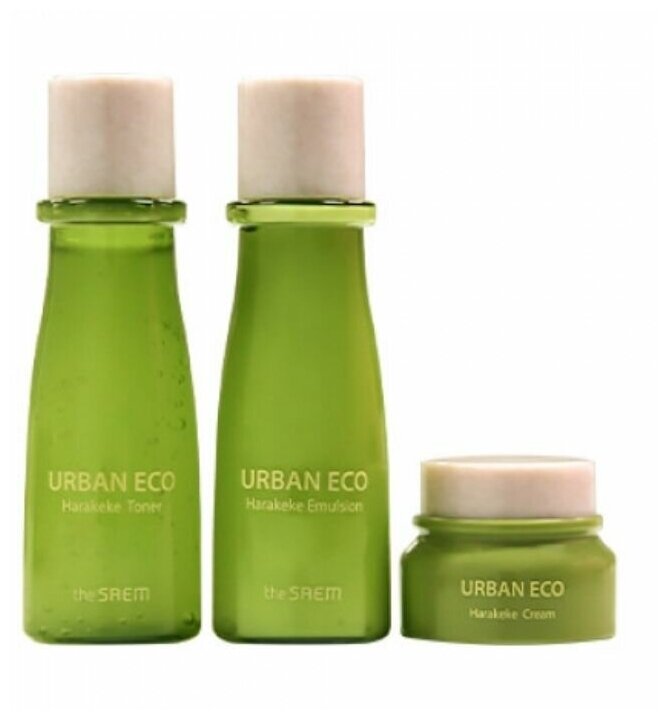 Увлажняющий набор для восстановления кожи лица The Saem Urban Eco Harakeke Mini 3 Set New