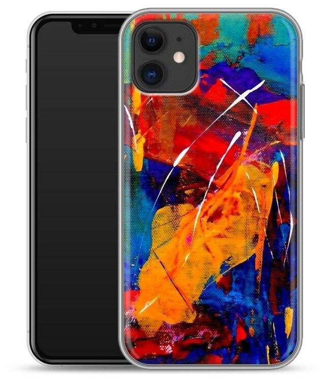 Дизайнерский силиконовый чехол для Айфон 11 / Iphone 11 Краски