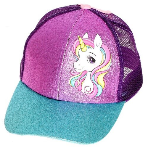 фото Кепка overhat, размер 54, бирюзовый, розовый