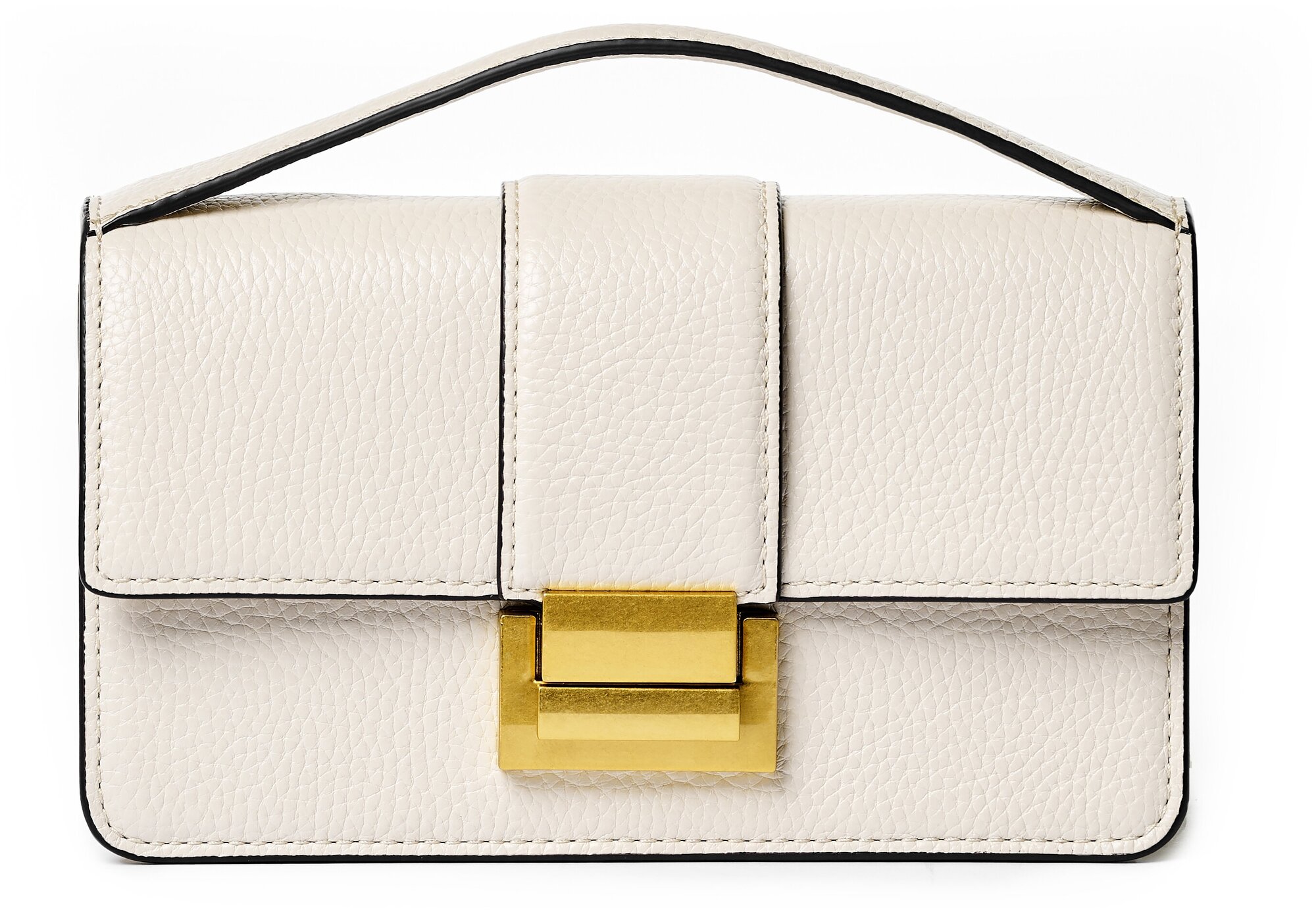 Женская кожаная сумка CNS-COINS ADELLE mini молочно-белая (vanilla) из натуральной кожи 